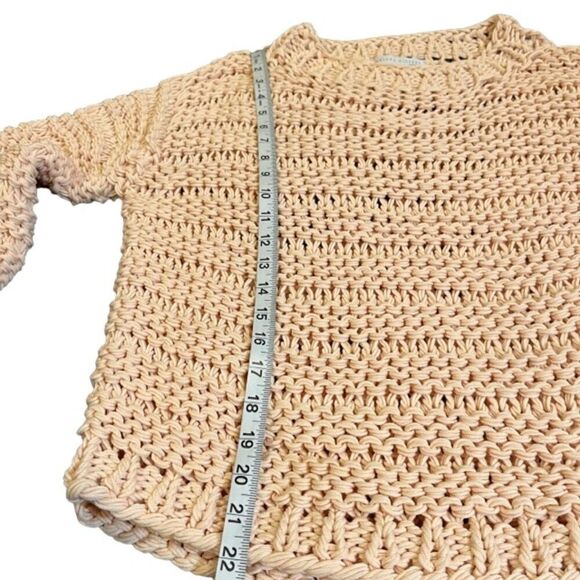 Fabiana Filippi Women's Peach Oversized Open Knit Sweater Size Large - Picture 11 of 12